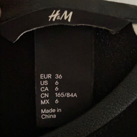 H&M High Low Peplum Shirt with Leather Sleeves - Picture 5 of 5